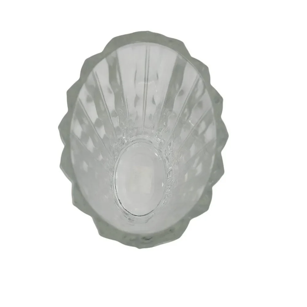 Vintage 70s Studio Nova Crystal‎ Vase Ripple Wave Heavyweight Glass 8 1/2"  Gift - Picture 4 of 15